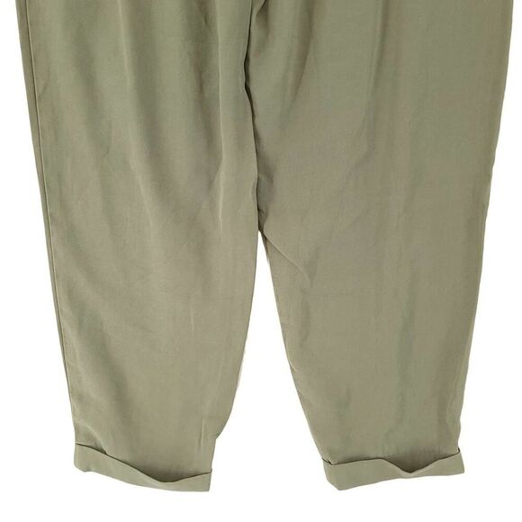 ZARA Green Paperbag Cuffed Pants SM - Picture 7 of 8